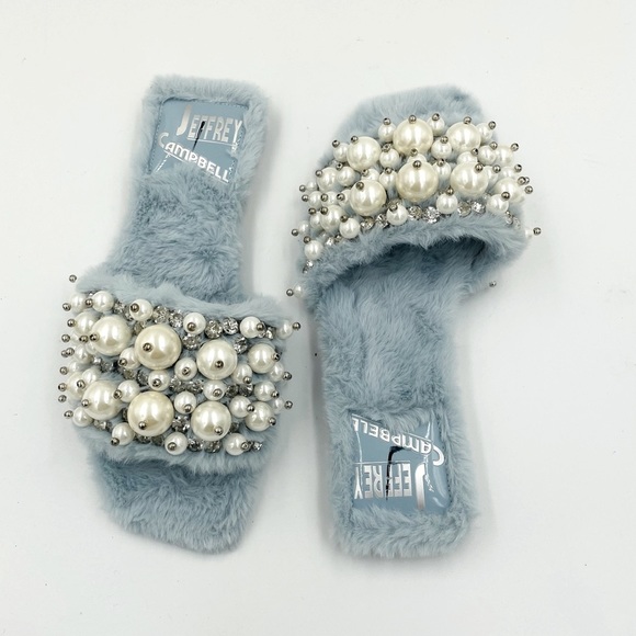Jeffrey Campbell Facile Faux Fur Slide Sandal - Picture 7 of 9
